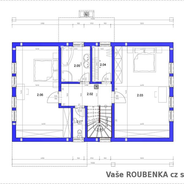 	Roubenka 7 na klíč, půdorys 2